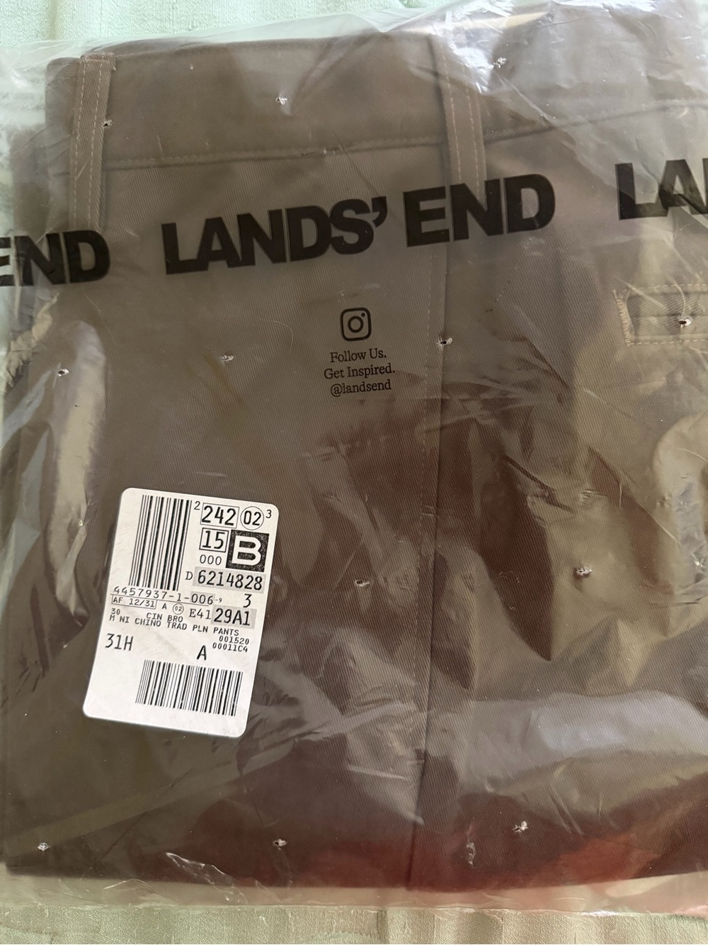 Lands' End Men's Chinos - Dark Brown